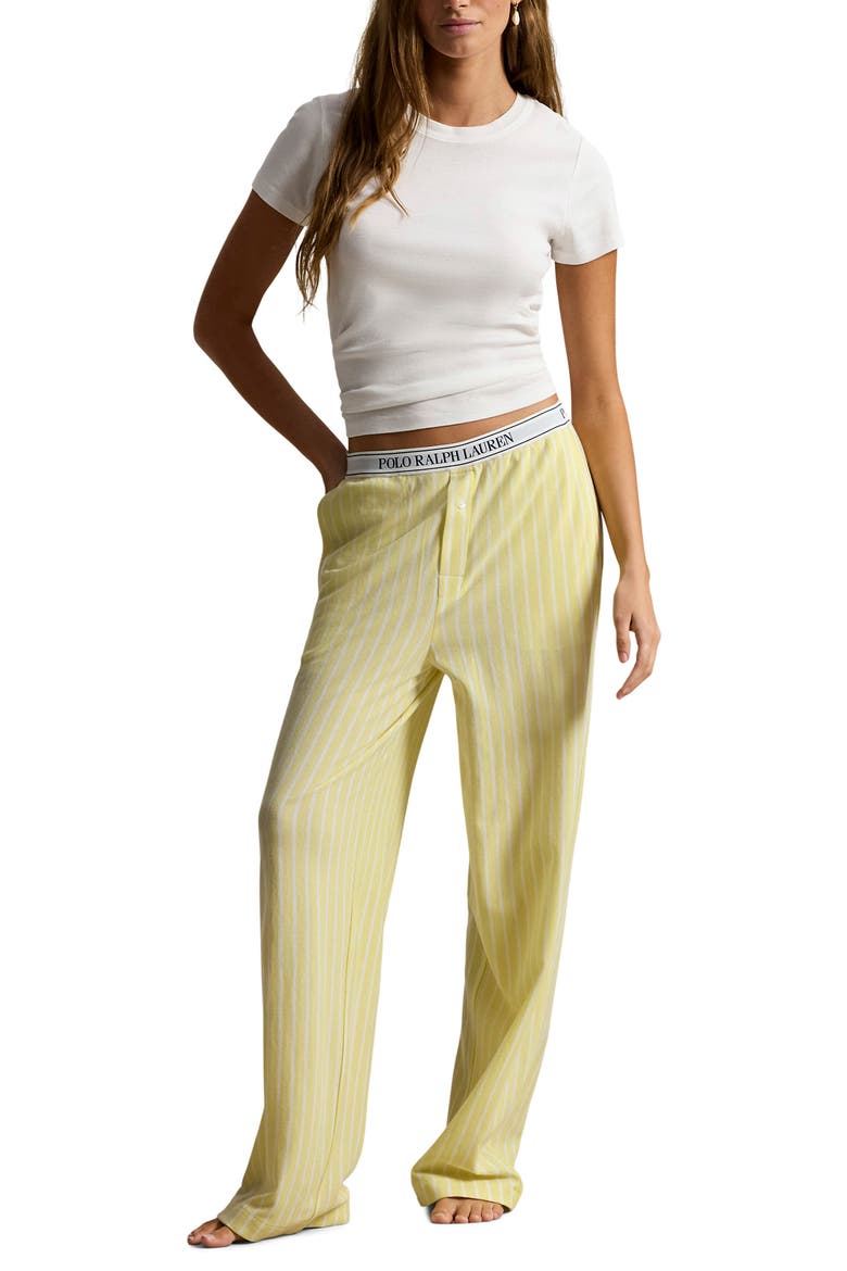 Logo Pajama Pants, Alternate, color, LEMON VERBINA