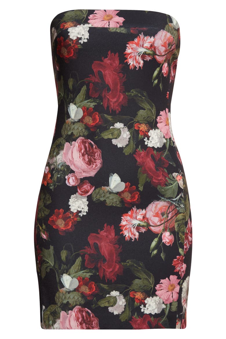 Kelly Floral Strapless Minidress, Alternate, color, BE STILL