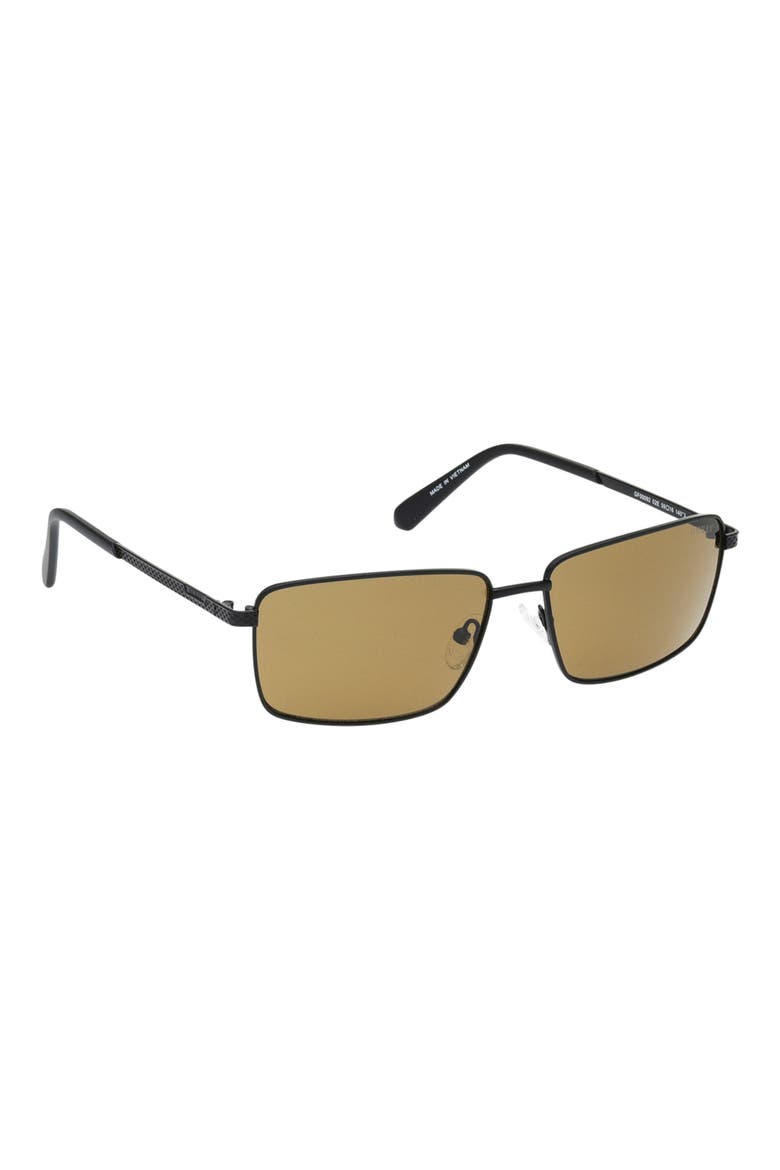 59mm Rectangular Sunglasses, Alternate, color, MATTE BLACK / BROWN