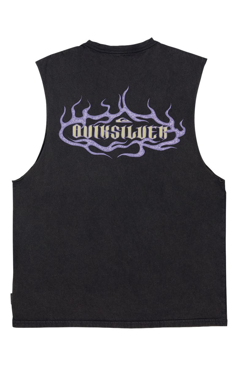 Quiksilver Dark Torch Sleeveless Cotton Graphic T-Shirt, Alternate, color, Phantom