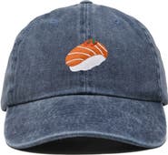 Dalix Salmon Sushi Embroidered Dad Cap