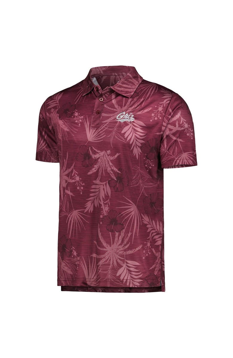 COLOSSEUM Men's Colosseum Maroon Montana Grizzlies Palms Team Polo, Alternate, color, Maroon