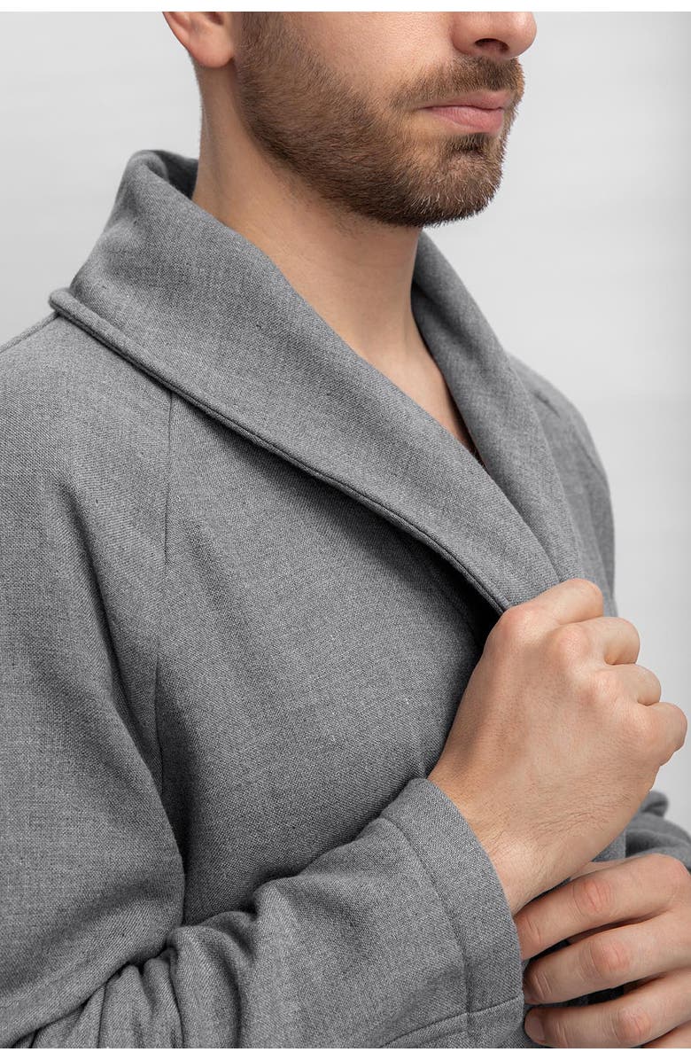 Togas Aristo Men's Bathrobe, Alternate, color, Grey