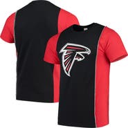 REFRIED APPAREL Men's Refried Apparel Black/Red Atlanta Falcons Sustainable Upcycled Split T-Shirt