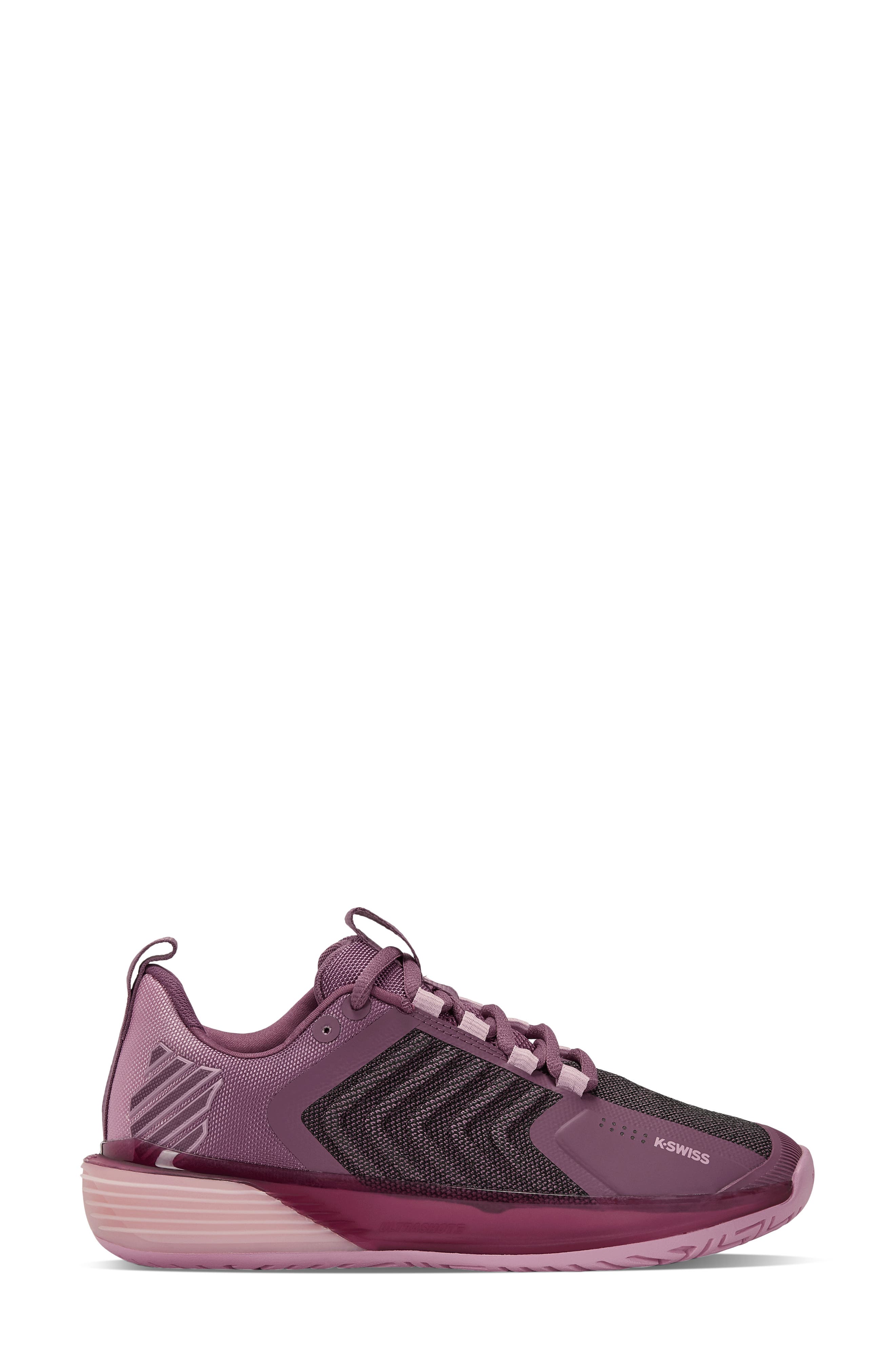 K-Swiss Ultrashot 3 Tennis Shoe, Alternate, color, Grape Nectar/ Cameo Pink