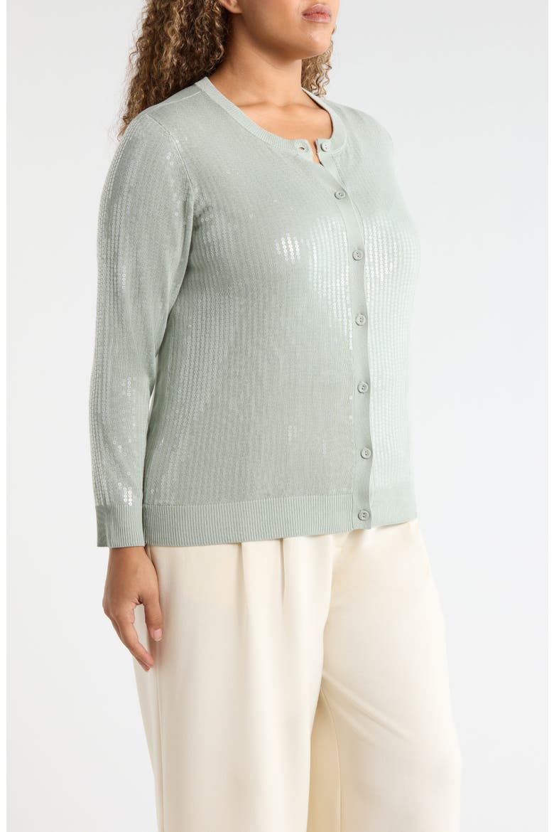 Clear Sequin Cardigan, Alternate, color, SOFT ALOE