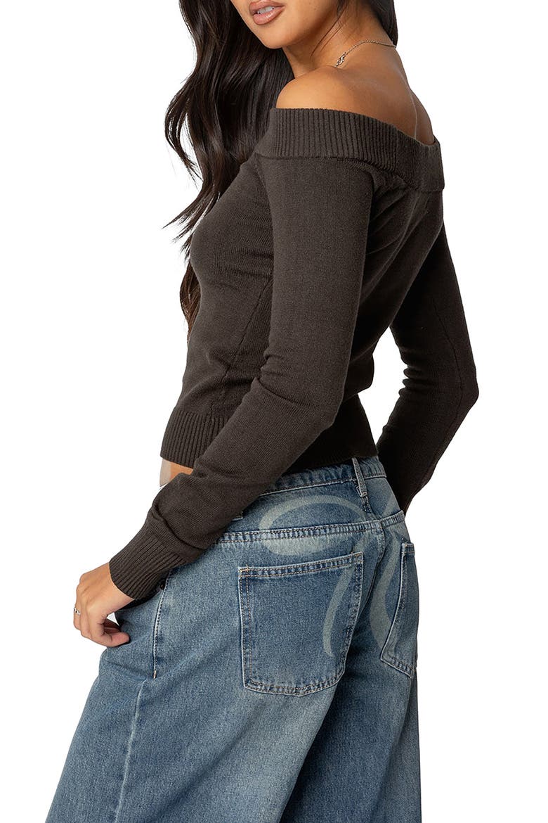 TJ Off the Shoulder Top, Alternate, color, DARK-GRAY