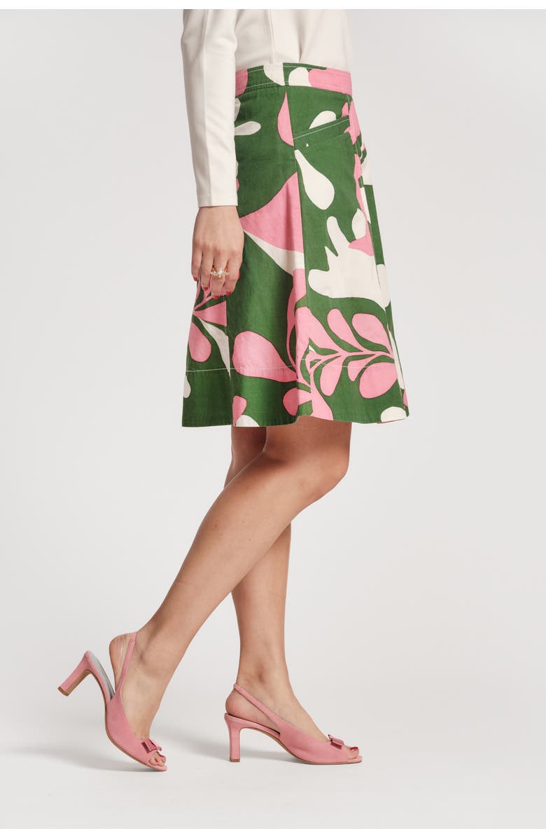 Frances Valentine Marta Skirt Modern Palm, Alternate, color, Treetop/Multi