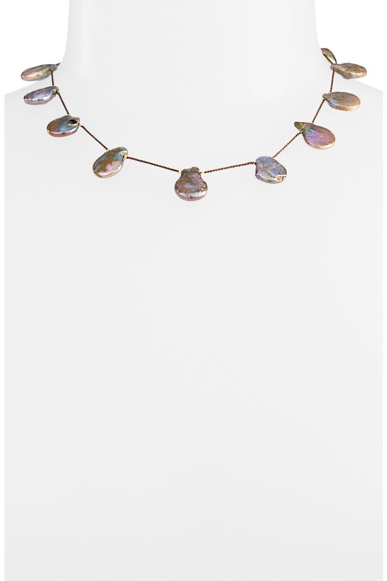 Desnuda Freshwater Pearl Station Necklace, Alternate, color, SPACE