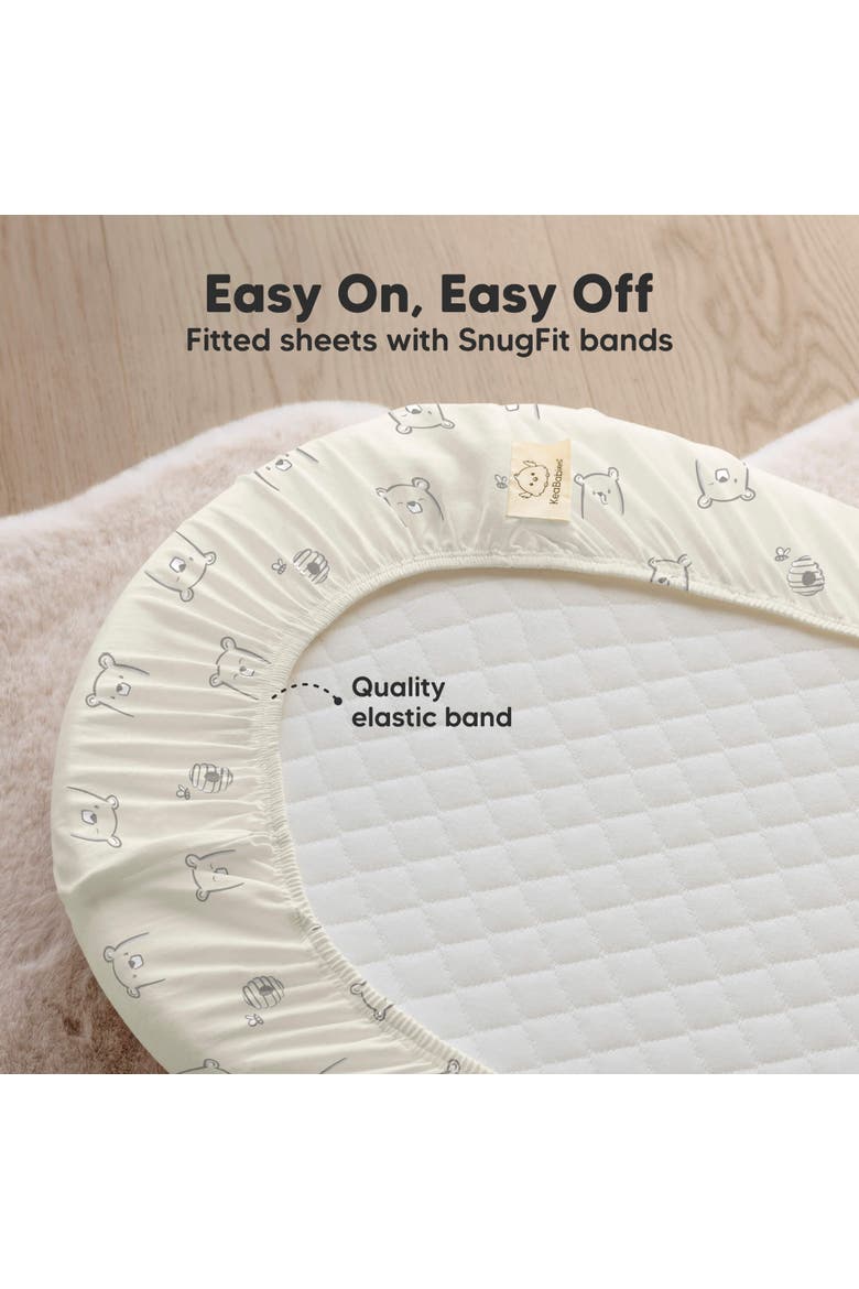 2-Pack Soothe Fitted Bassinet Sheets, Alternate, color, Bumble Bear