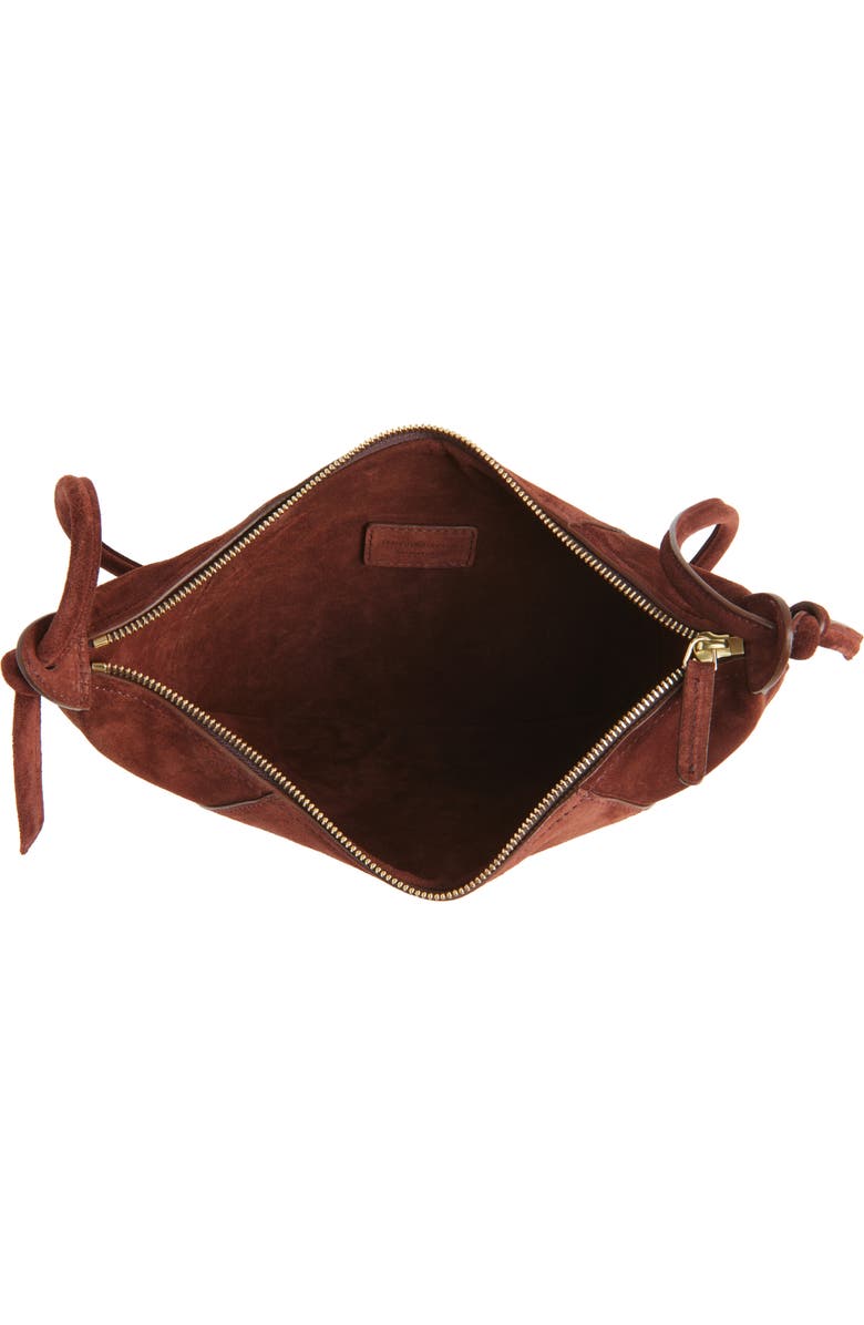 Mansur Gavriel Mini Fortuna Leather Crossbody Bag, Alternate, color, Chocolate