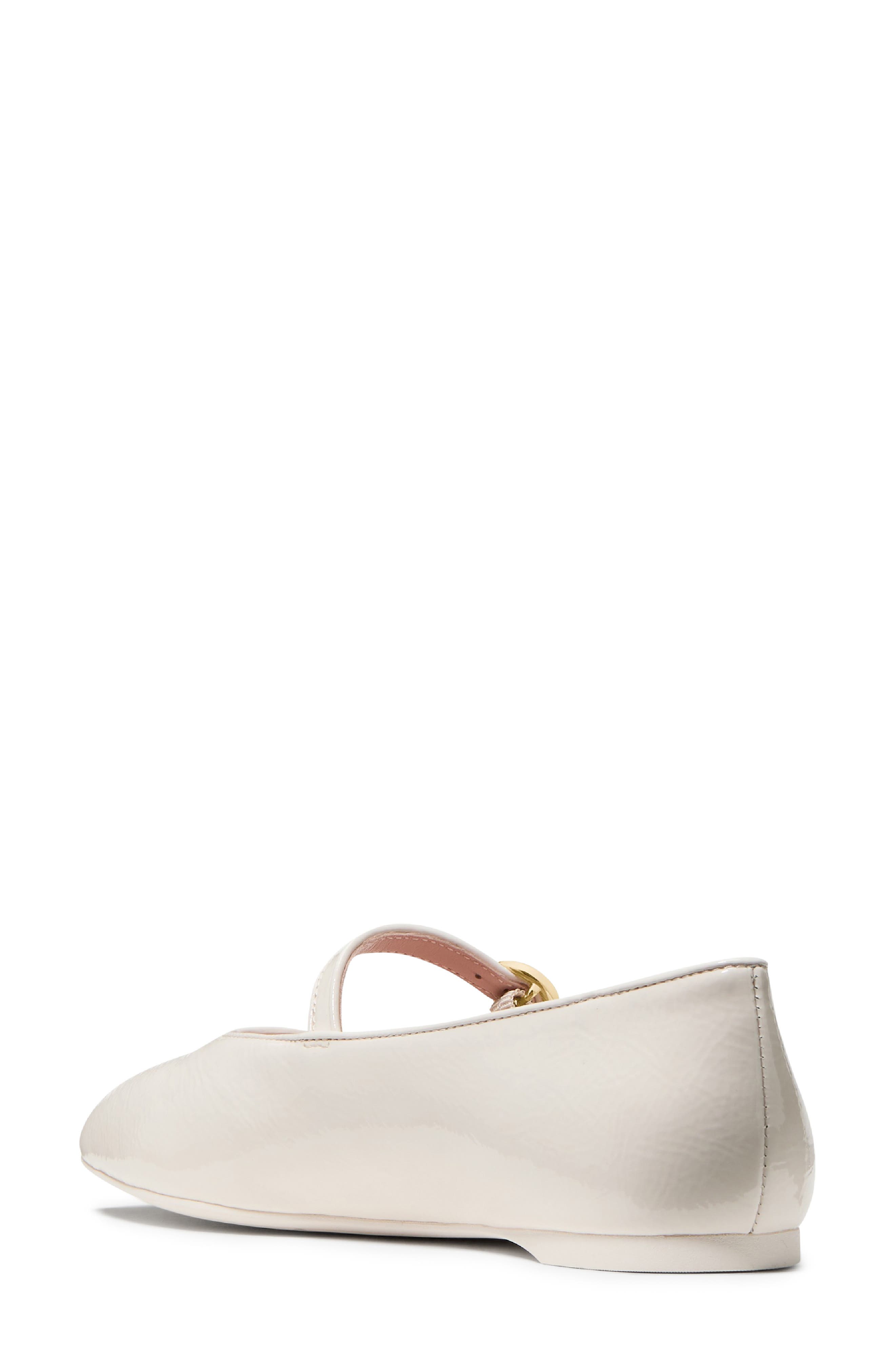 halo crinkled patent leather mary jane, Alternate, color, CREAM