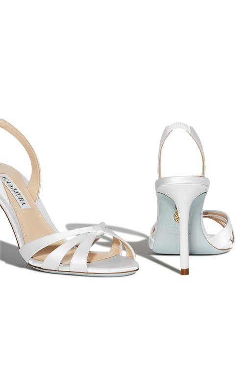 Aquazzura Tati 85 Satin Slingback Sandals In Animal Print