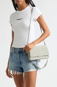 Alexander Wang Logo Print Fitted Stretch Cotton T-Shirt