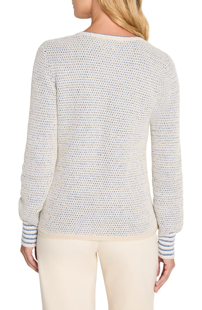 NIC+ZOE Tuck Open Stitch Sweater, Alternate, color, Blue Multi