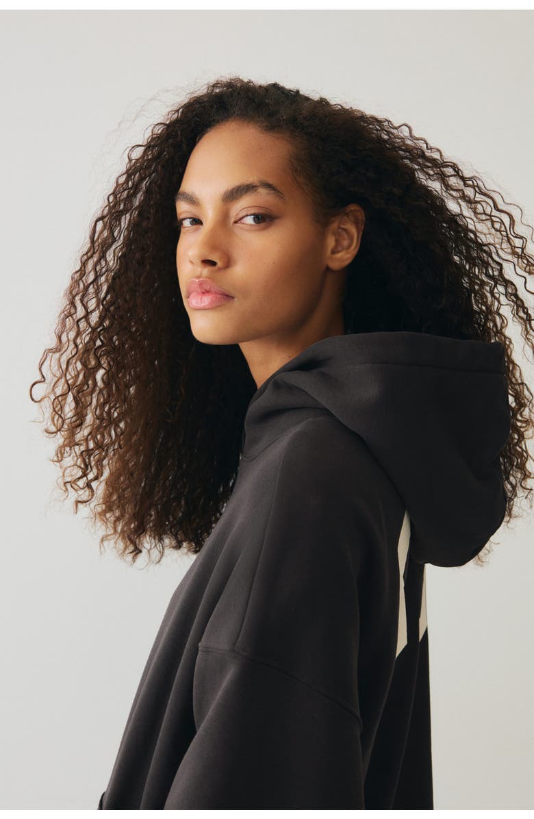 H&M Oversized Hoodie, Alternate, color, Black