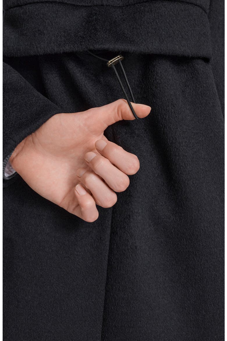 Slick Wool Blend Coat, Alternate, color, BLACK