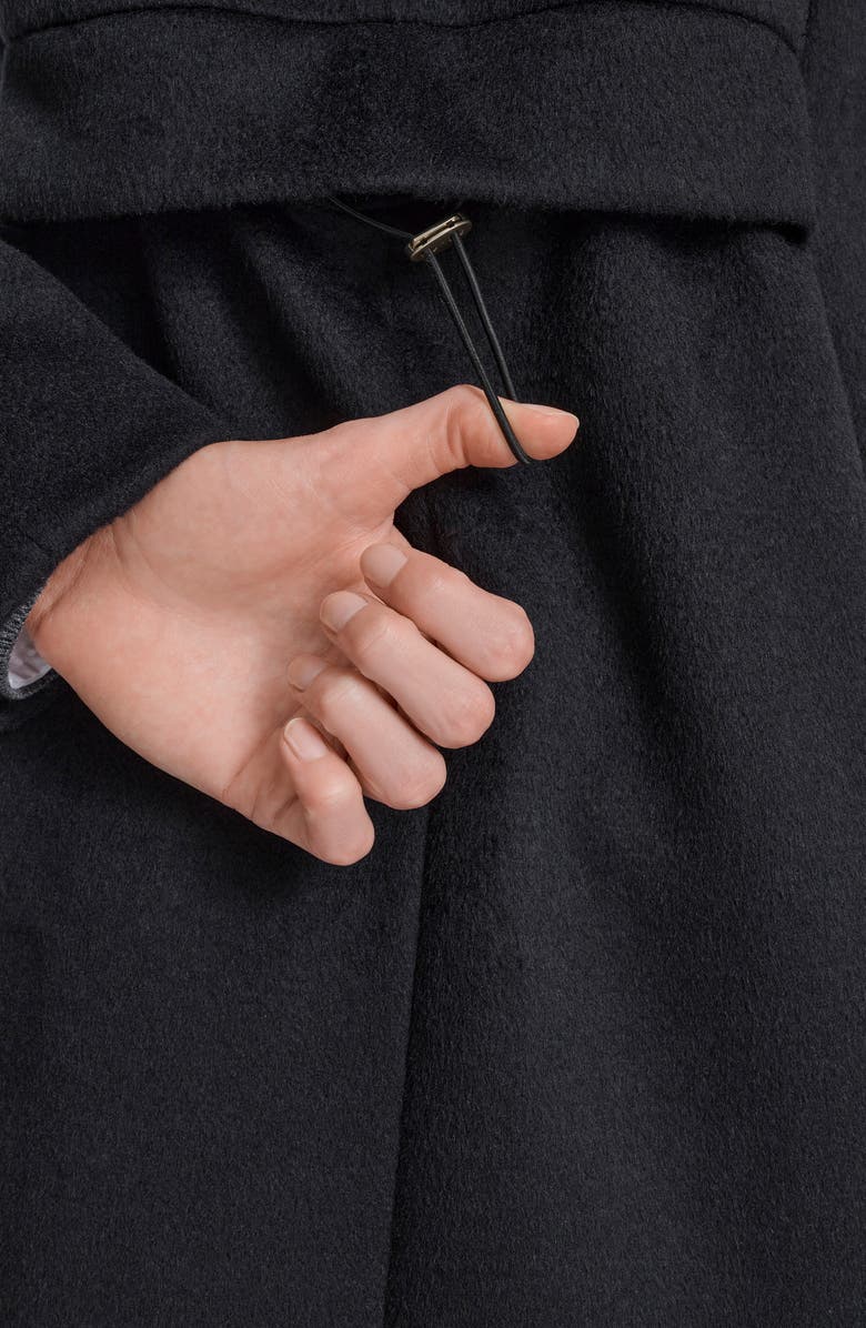 Cole Haan Slick Wool Blend Coat, Alternate, color, Black