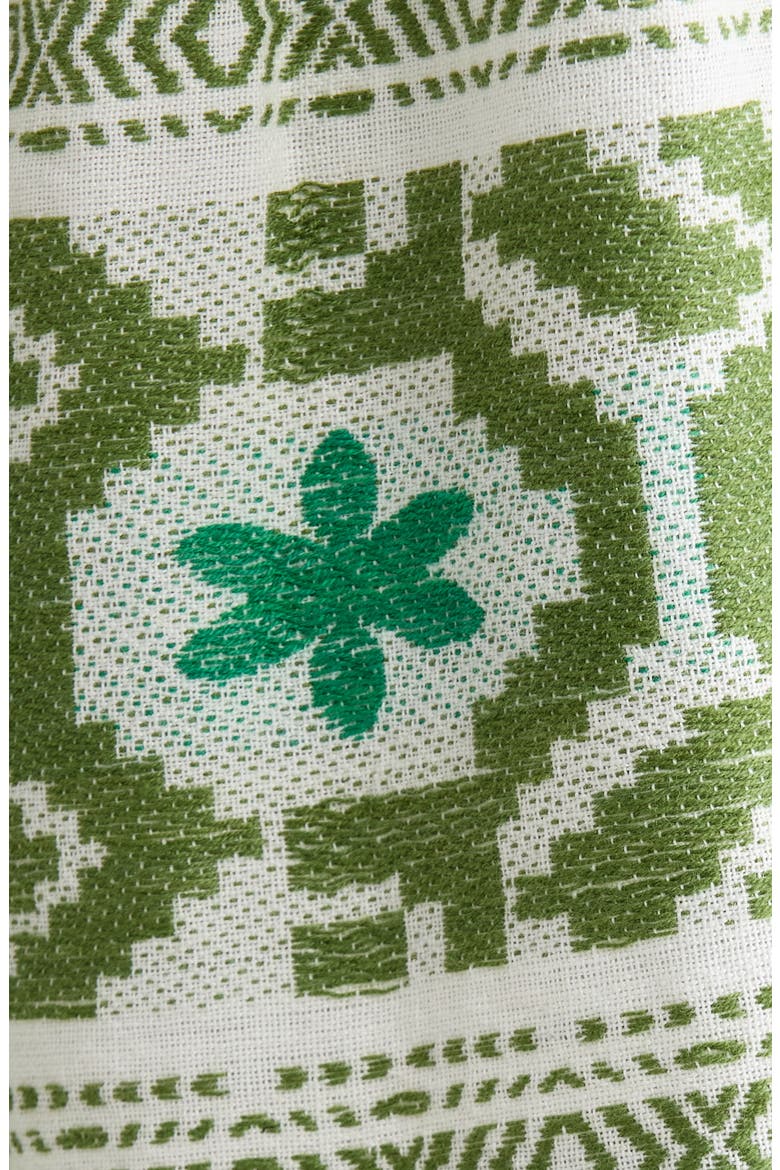 Embroidered Cover-Up Dress, Alternate, color, WHITE GREEN