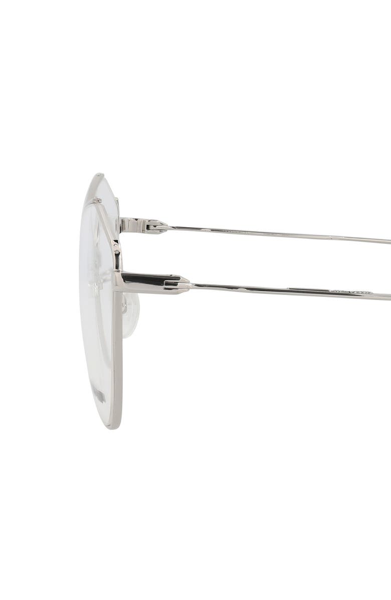 McQueen 56mm Cat Eye Optical Glasses, Alternate, color, Silver Silver Transparent