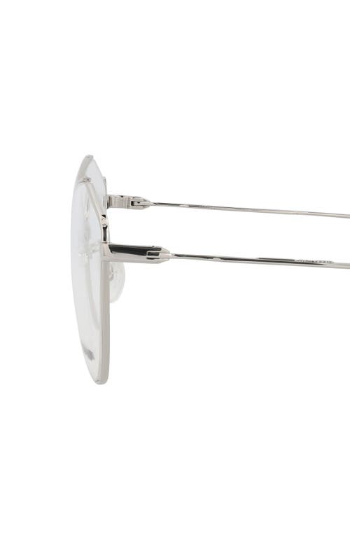 Alexander Mcqueen Mcqueen 56mm Cat Eye Optical Glasses In Silver Silver Transparent