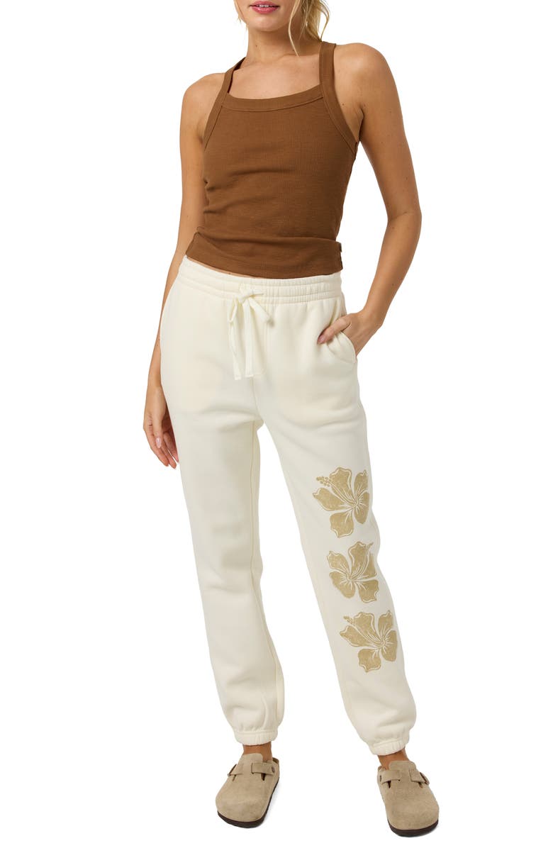 O'Neill Lei Relaxed Joggers, Alternate, color, Winter White