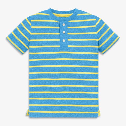 Kids Heathered Henley Tee In Stripe (Toddler, Little Kid, & Big Kid)