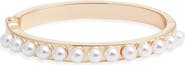 Open Edit Faux Pearl Orb Bangle