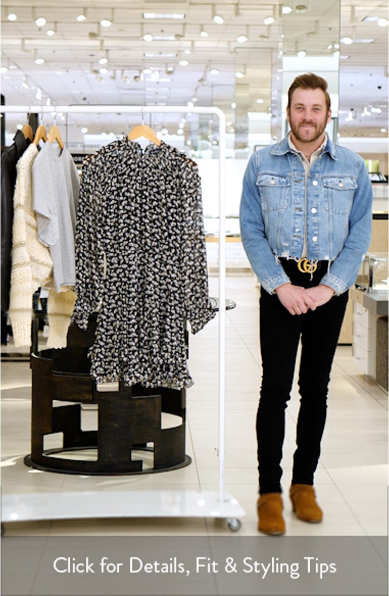 Genevieve Long Sleeve Chiffon Minidress, sales video thumbnail