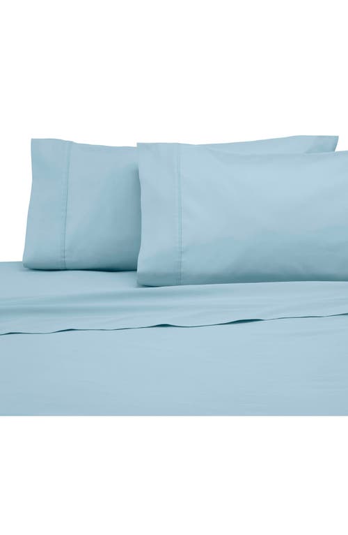 Modern Living Cotton Sateen Sheet Set In Soft Aqua