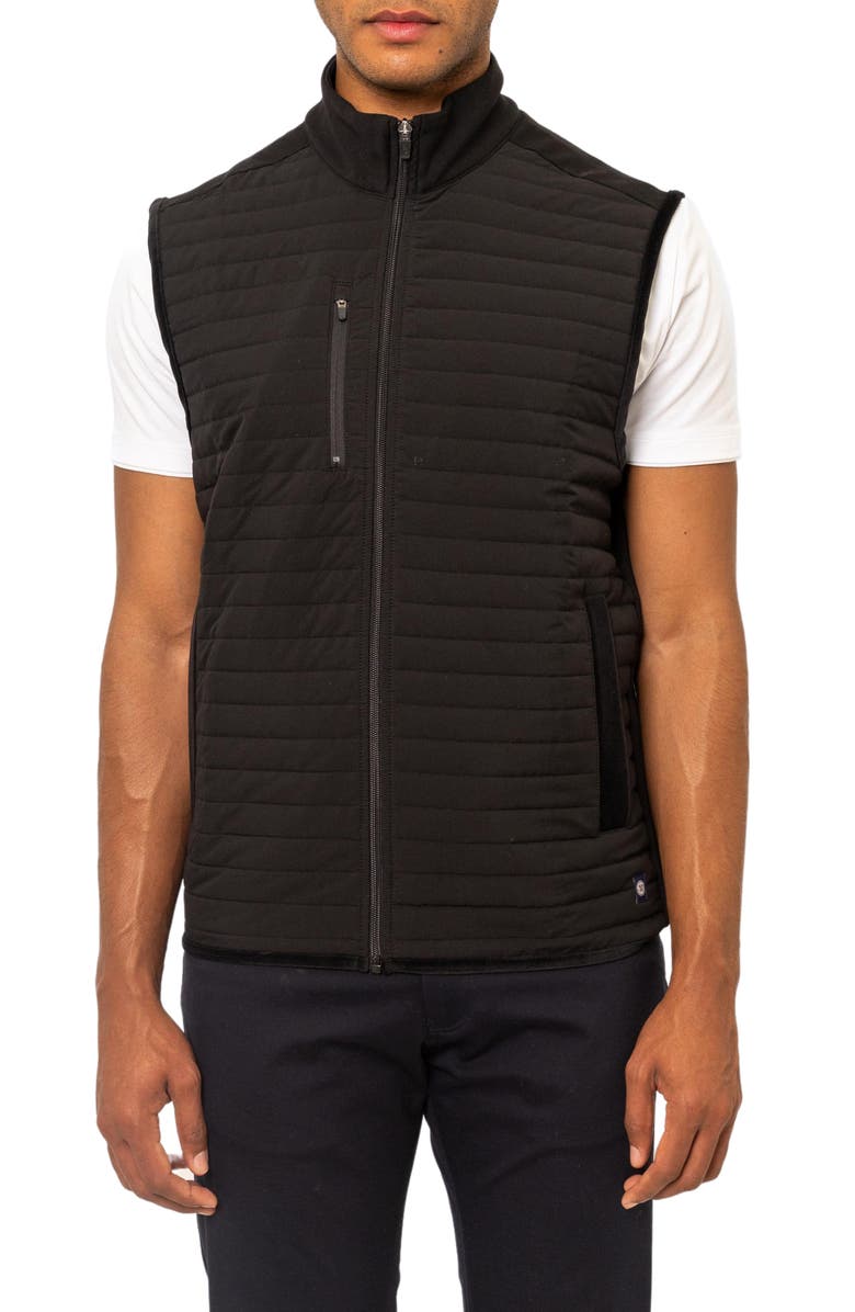 PINO BY PINOPORTE Davide Channel Quilted Zip Vest, Main, color, 