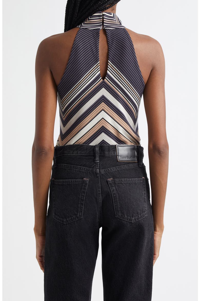 Jenna Chevron Sleeveless Top, Alternate, color, BLACK CHEVRON