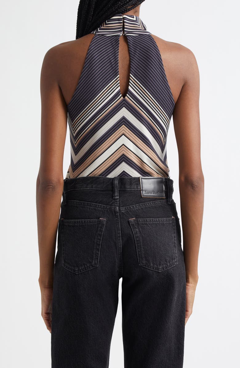 Ramy Brook Jenna Chevron Sleeveless Top, Alternate, color, Black Chevron