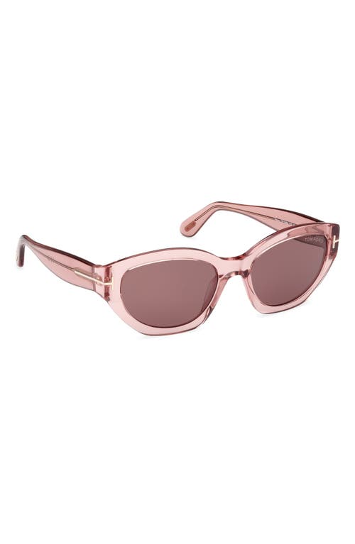 Tom Ford Solange-02 Acetate Butterfly Sunglasses In Pink