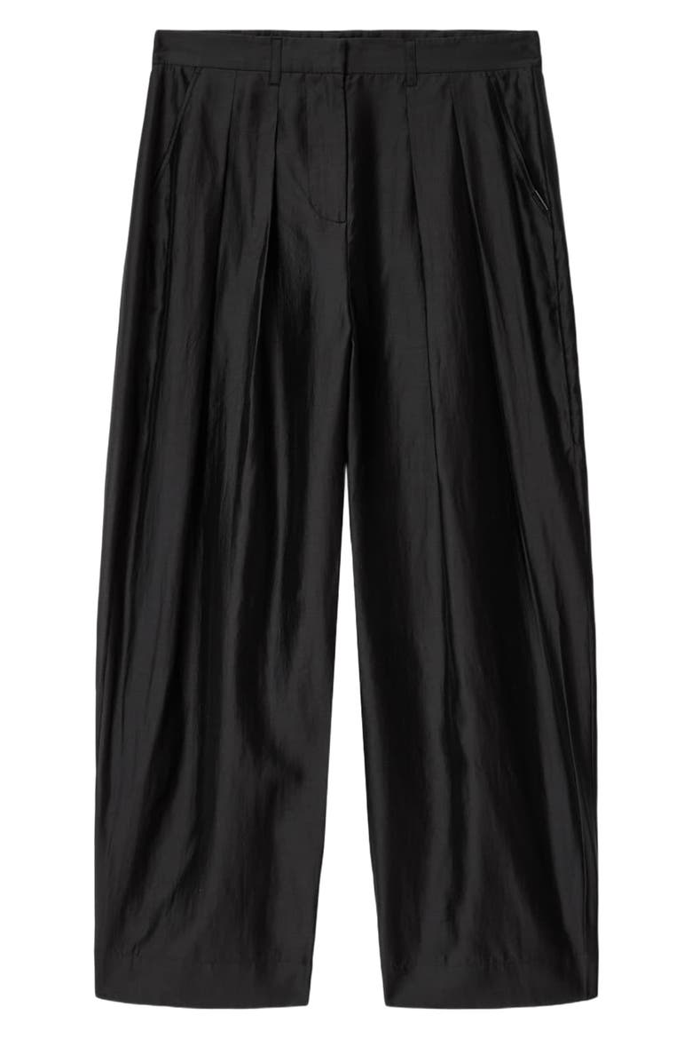Becca Pleated Trousers, Alternate, color, BLACK