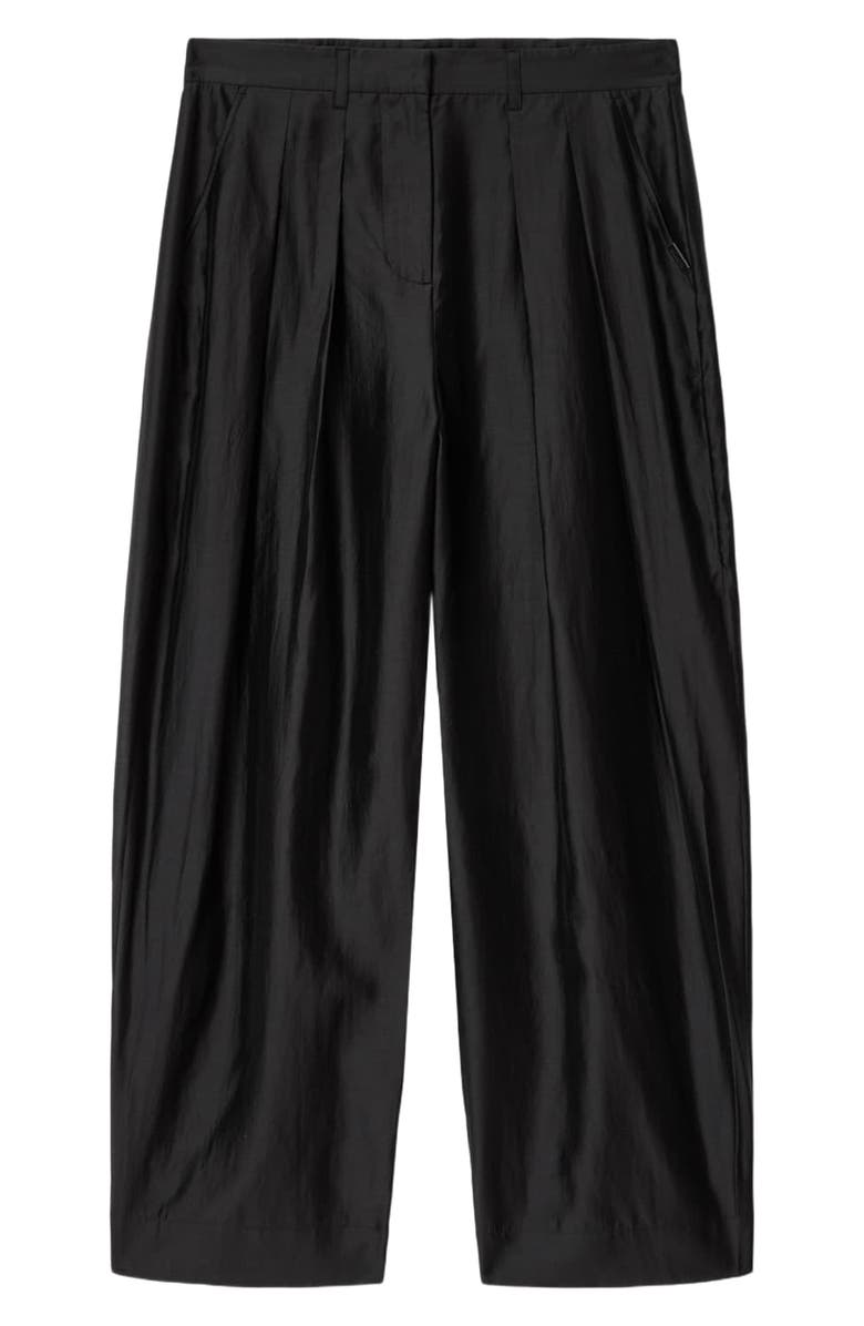 AllSaints Becca Pleated Trousers, Alternate, color, Black