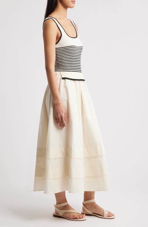 MOON RIVER MOON RIVER SLEEVELESS STRIPE MAXI SUNDRESS