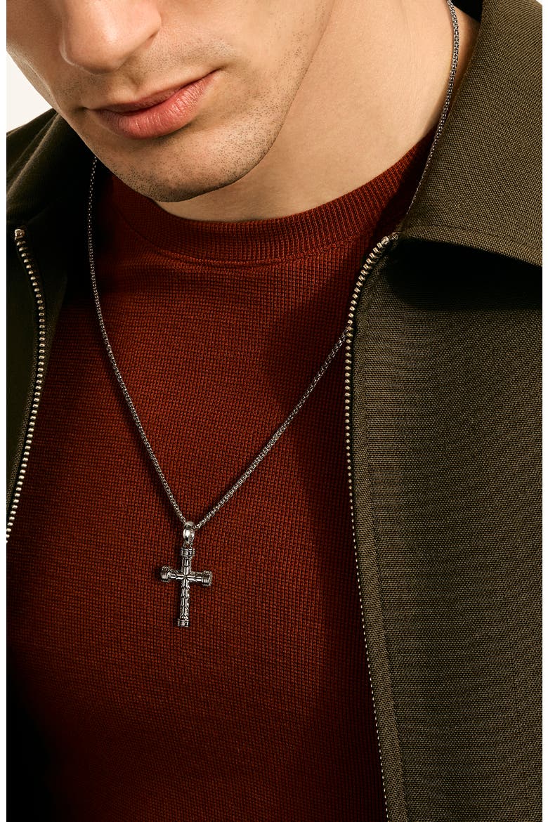 JH Essentials Cross Pendant, Alternate, color, SILVER