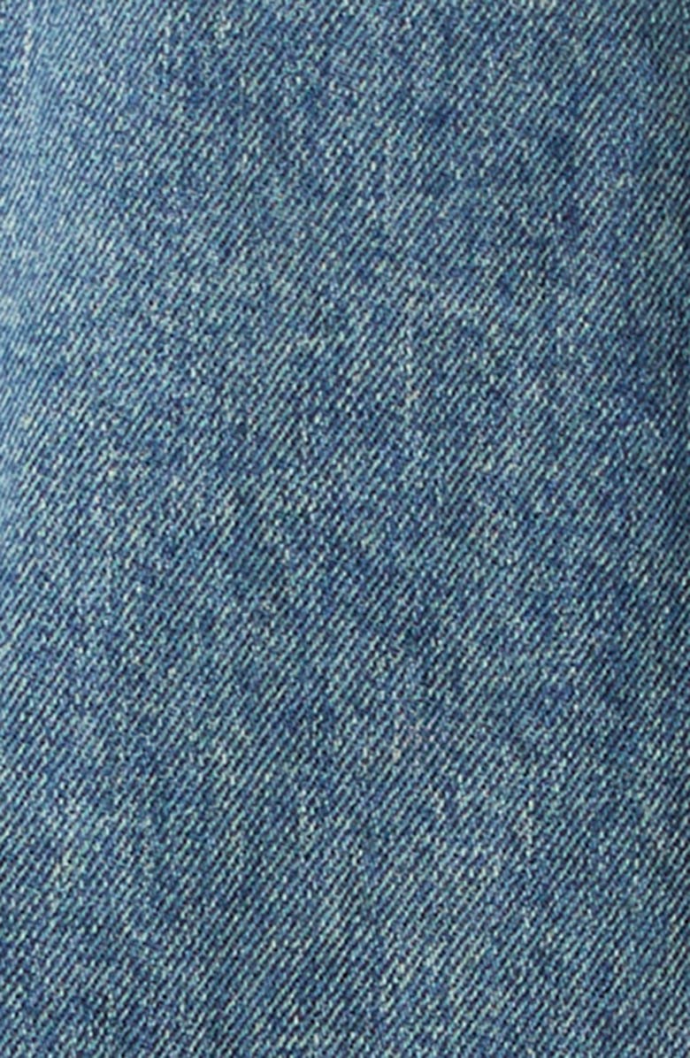 Sacai Layered Mixed Media Trucker Jacket, Alternate, color, Light Blue