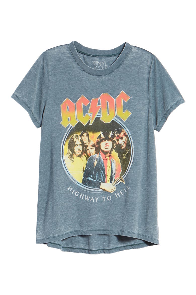 AC/DC Highway to Hell Tee, Alternate, color, WASHED BLUE