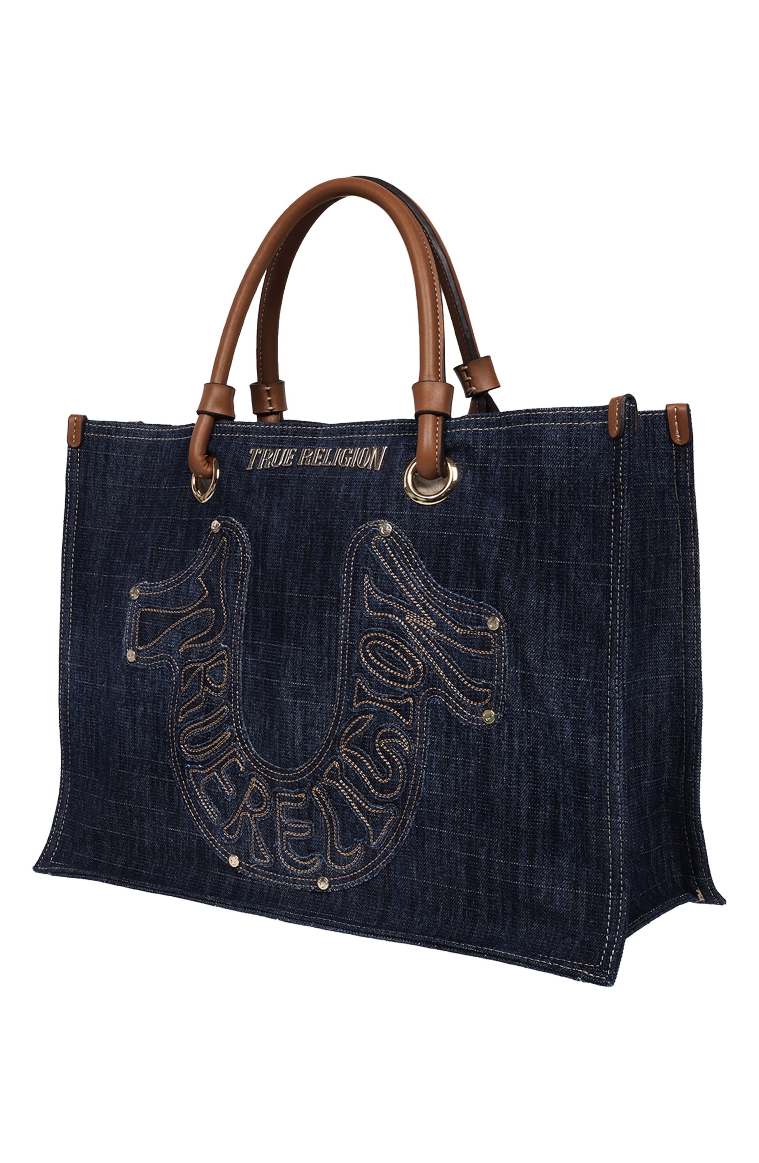 True Religion Andi Embroidered Horseshoe Tote, Alternate, color, 