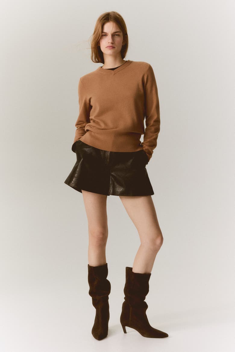 V-neck Jumper, Alternate, color, Dark beige