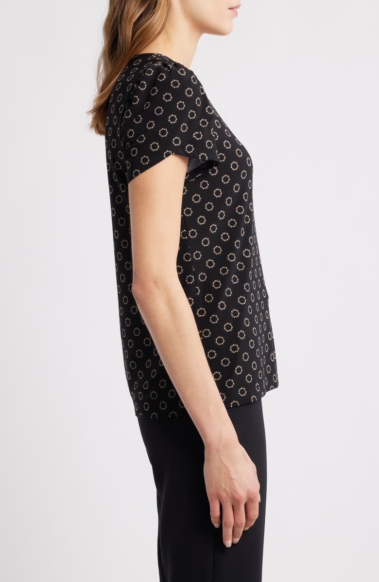 AK ANNE KLEIN Circle Print Tulip Sleeve Top, Alternate, color, 