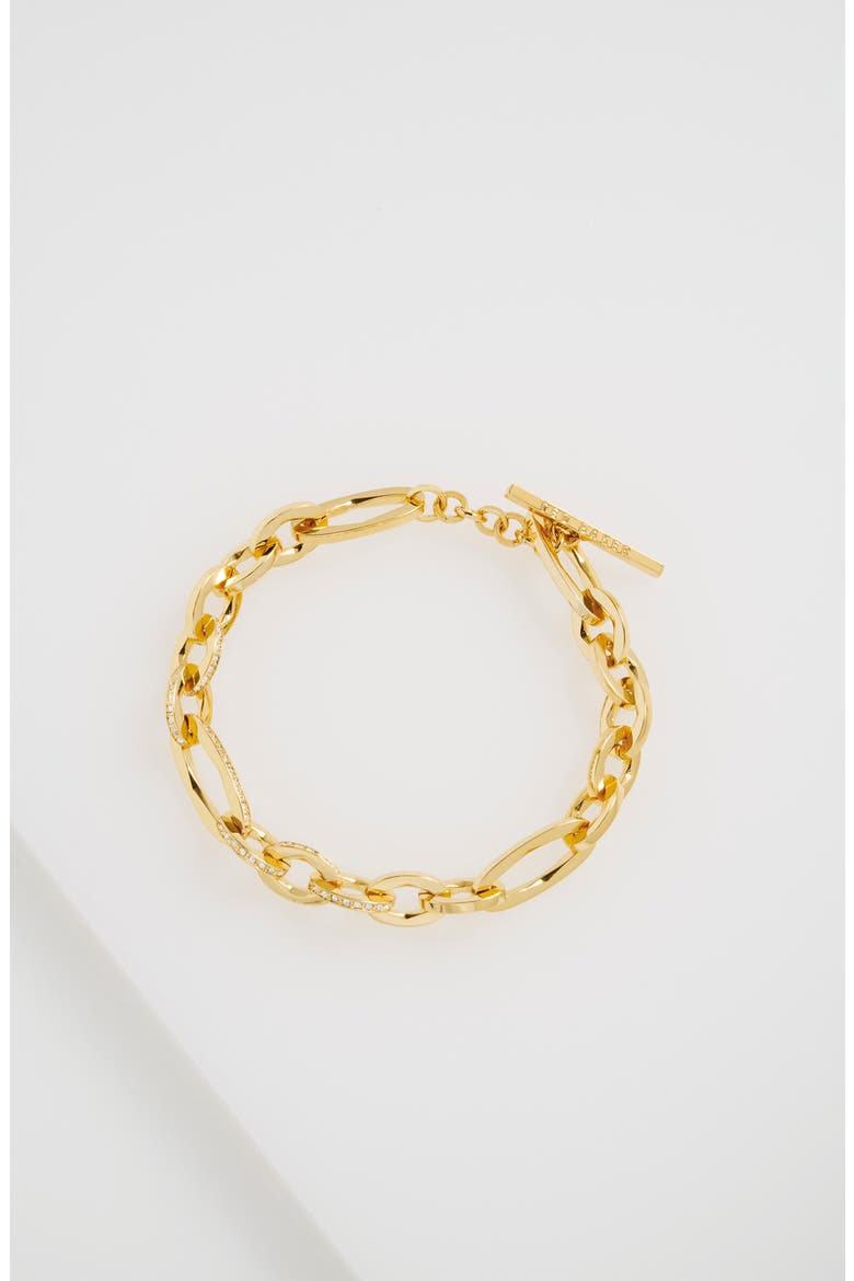 Shianne Crystal Shimmer Chain Bracelet, Alternate, color, GOLD TONE / CLEAR CRYSTAL