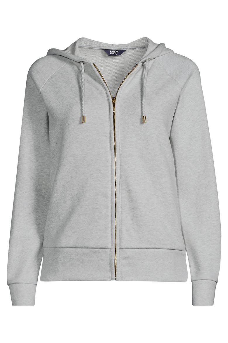 Serious Sweats Relaxed Long Sleeve Full Zip Hoodie Sweatshirt, Alternate, color, Soft Light Gray Heather