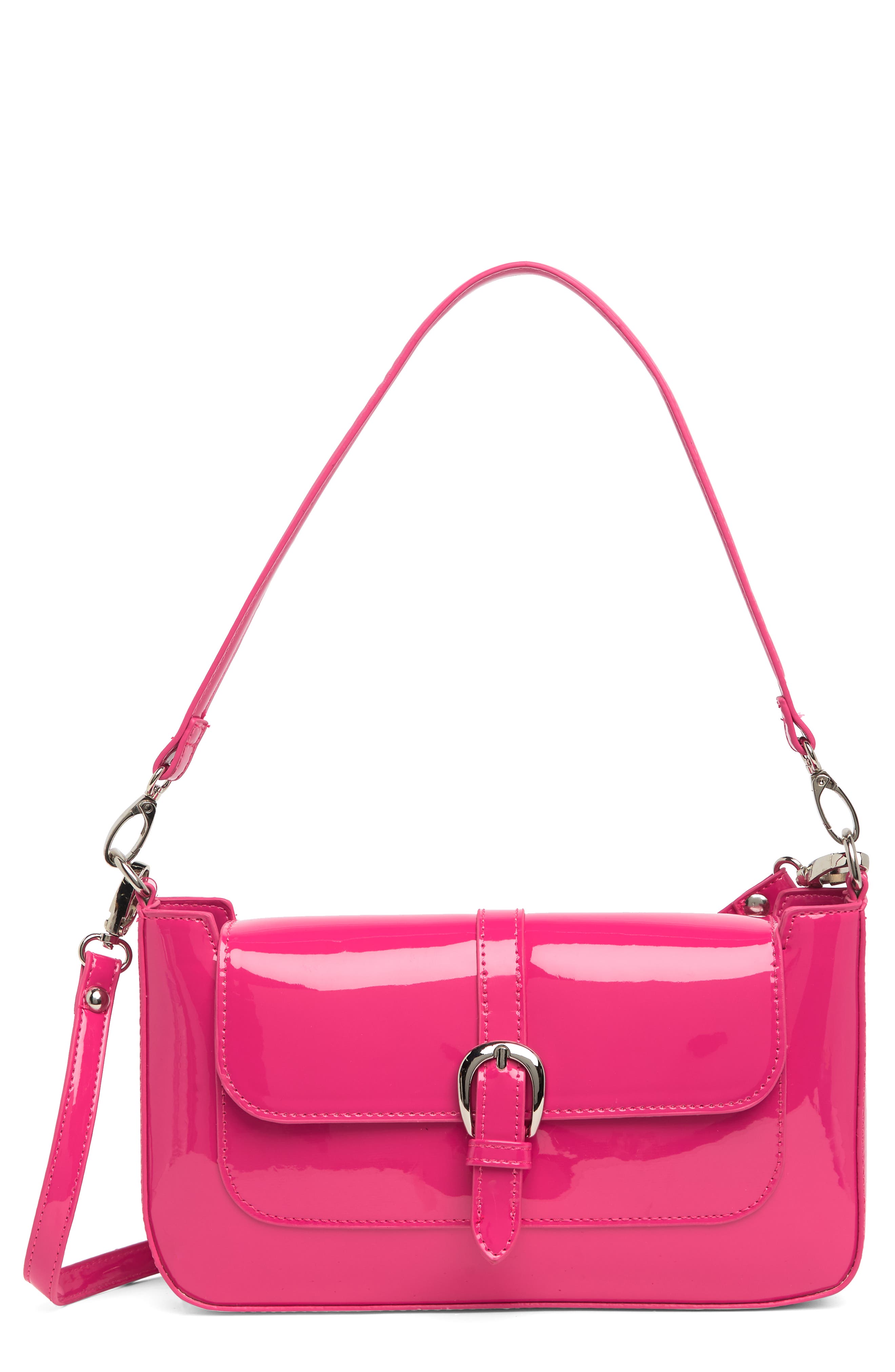 Madden Girl Patent Convertible Shoulder Bag, Main, color, 