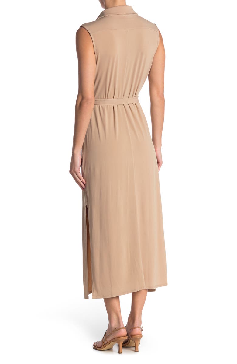Nina Leonard Button Front Maxi Dress, Alternate, color, 