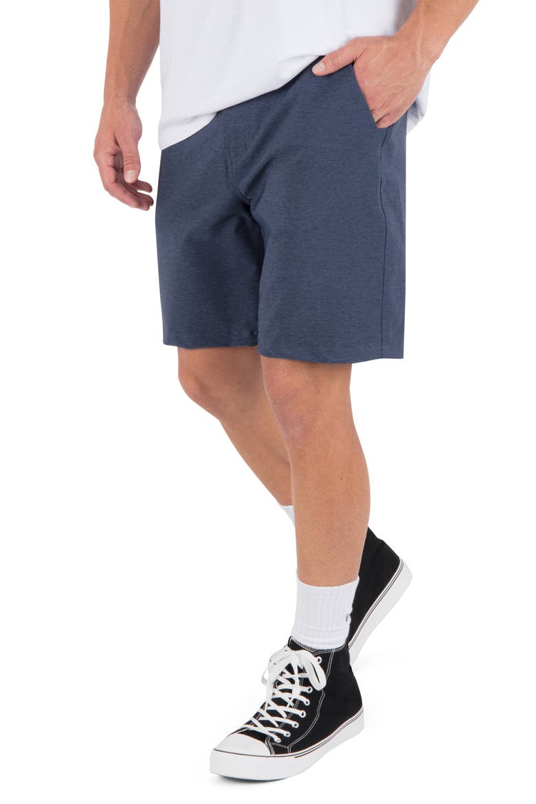 Phantom Heather Walk Shorts, Alternate, color, OBSIDIAN