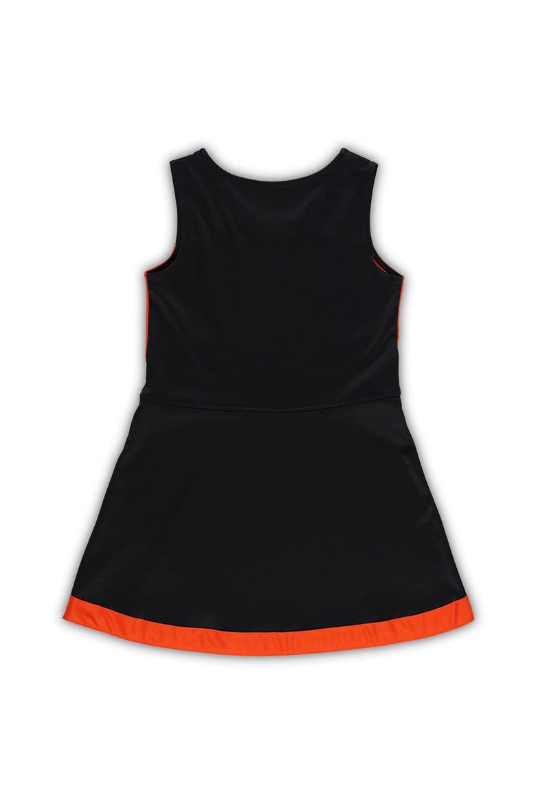 Girls Preschool Black Cincinnati Bengals Two-Piece Cheer Captain Jumper Dress with Bloomers Set, Alternate, color, Black