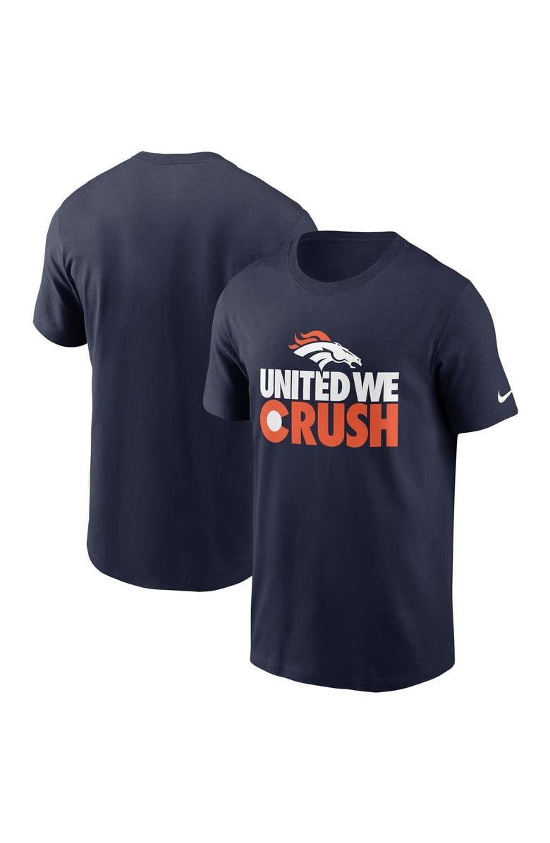 Nike Men's Nike Navy Denver Broncos Hometown Collection Crush T-Shirt, Main, color, Navy